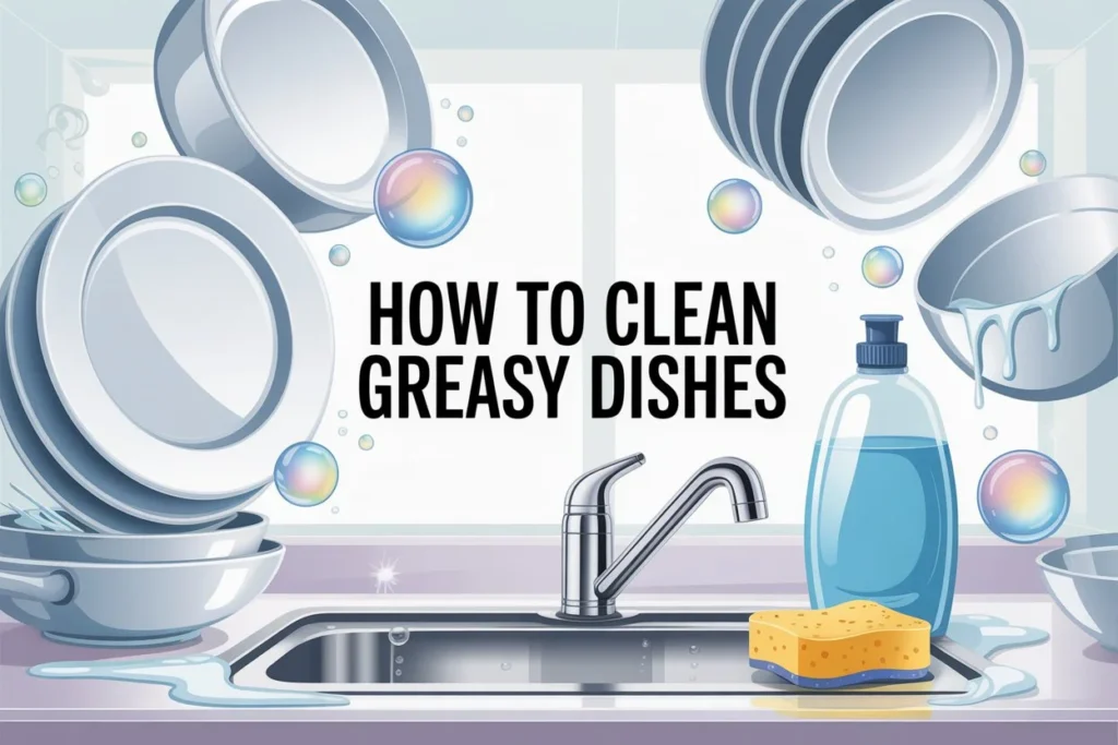 How to Clean Greasy Dishes