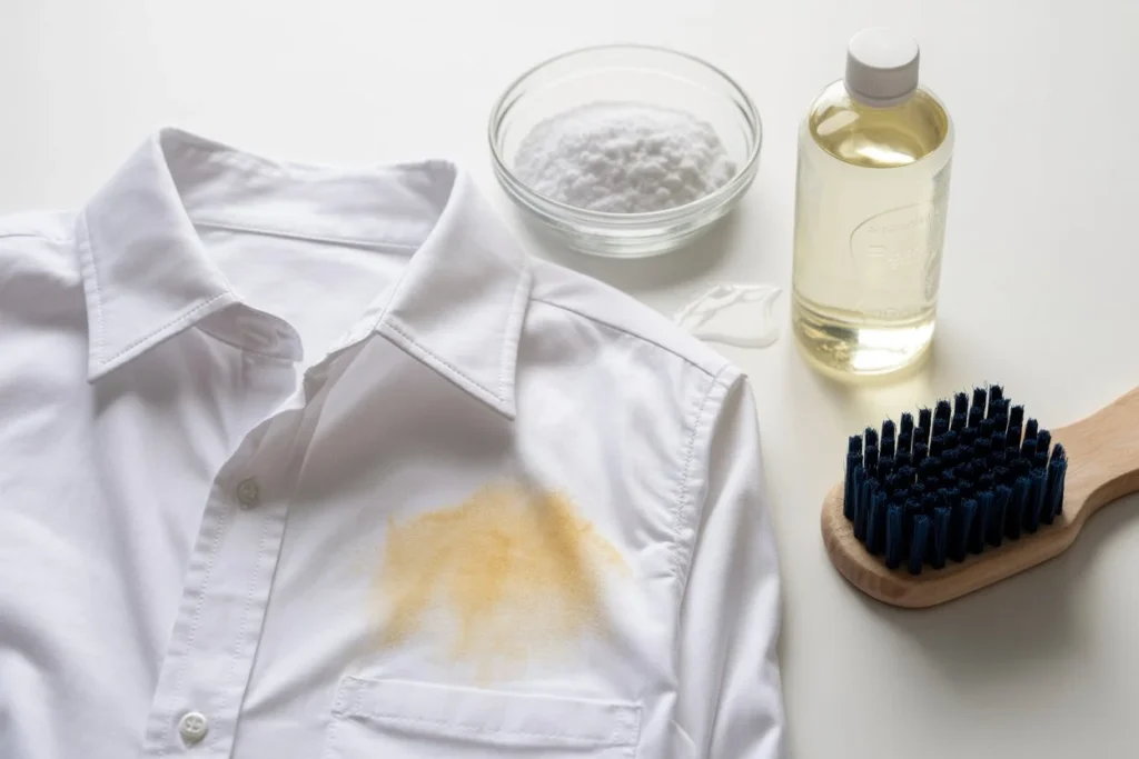How to Remove Oil Stains from White Clothes