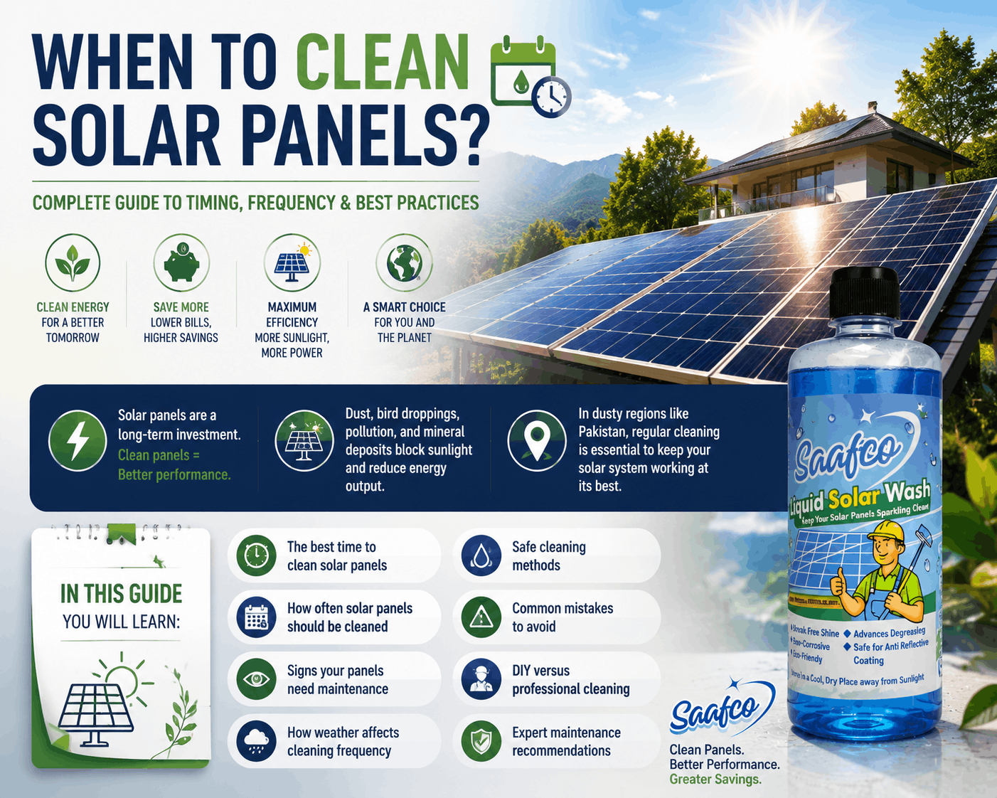 When to clean solar panels