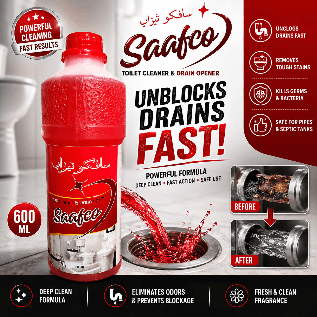 Drain Opener & Toilet Cleaner
