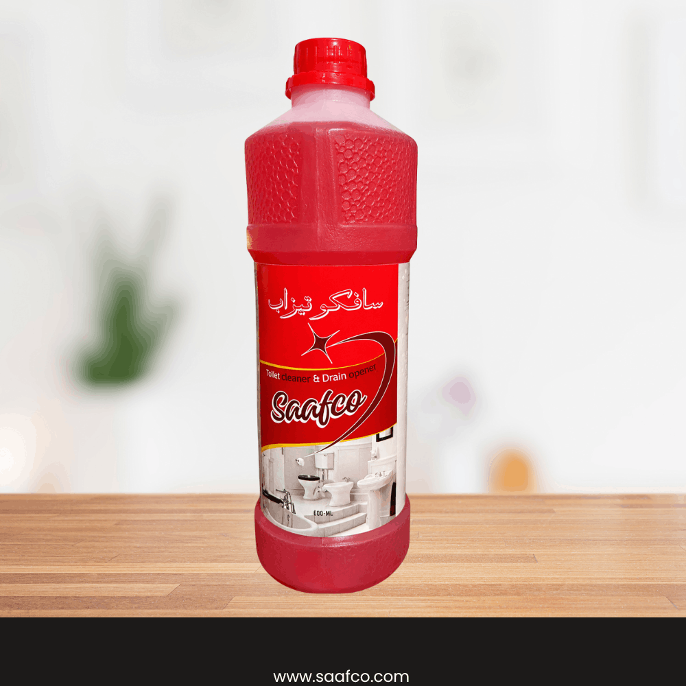 Saafco Drain Opener & Toilet Cleaner 600ml bottle for powerful toilet cleaning and drain maintenance