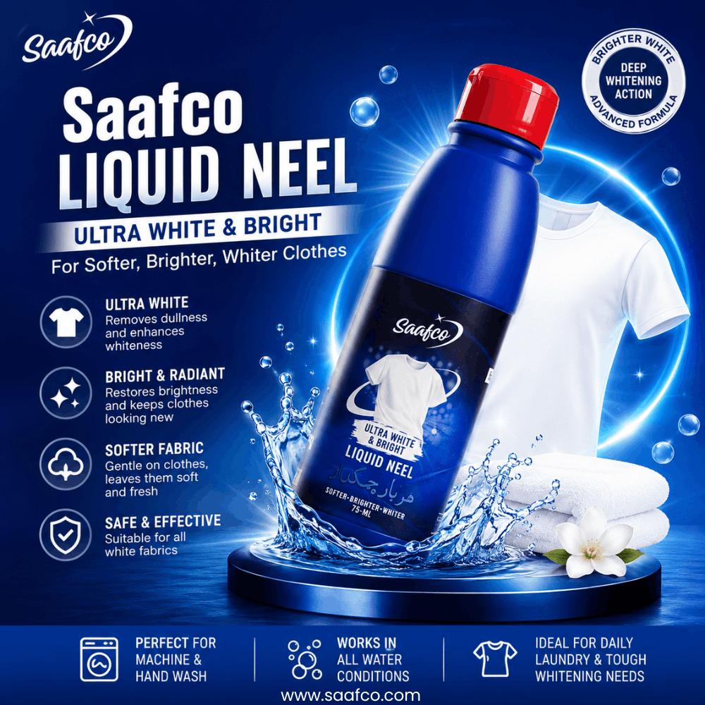 Saafco Premium Liquid Blue Neel 75ml Ultra White & Bright – Value Pack of 24 Bottles - Image 2